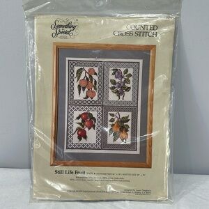 Counted Cross Stitch Kit Still Life Fruit Sampler Susan Treglown Candamar 50479